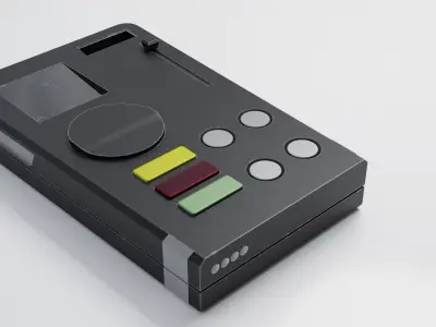 Rusty Sci-Fi remote  Low-poly 3D model