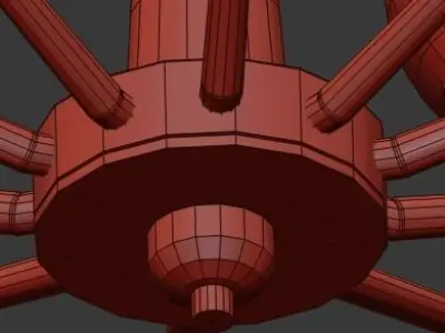 Thalia chandelier White glass 15 3D model