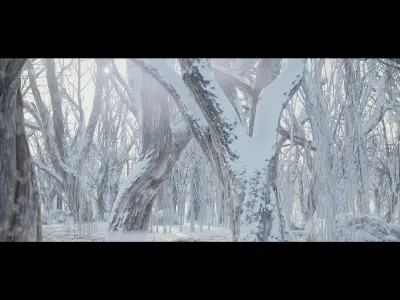 WinterForest Low-poly 3D model