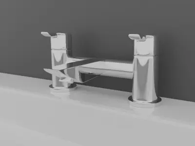 Sink for a bathroom Low-poly 3D model