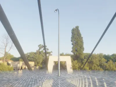 Street Light 11 version 11 6m with pole 1 Low-poly 3D model