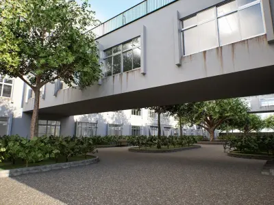 Japanese School - Fully Furnished Environment Low-poly 3D model