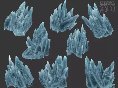 Scifi Spiky Ice 220616 - Ultra HD 16K Textures Low-poly 3D model