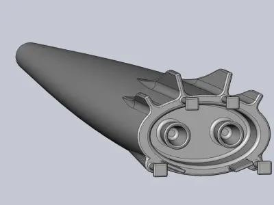 Small SSTO Rocket Concept Printable Miniature 3D print model
