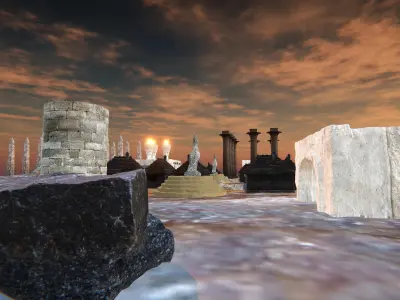 Ancient Egypt City Low-poly 3D model