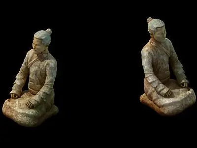 Model - Male Terracotta Warriors and Horses 01 3D model