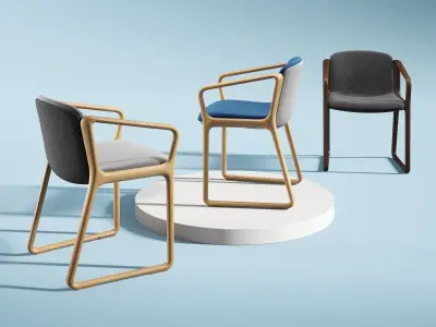 Eight Dining Armchair 3D model