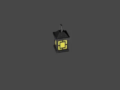 Lantern Low-poly 3D model 4