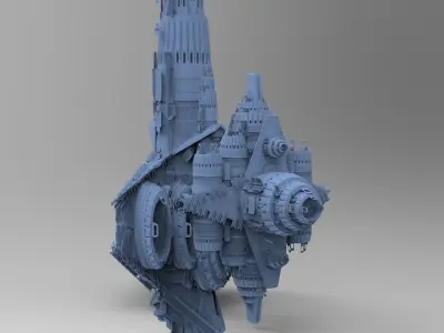Star Freighter Grand battleship 2 designs 3D model