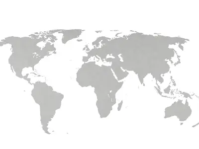 World Map Low-poly 3D model