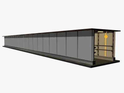 Corridor train station 3D model