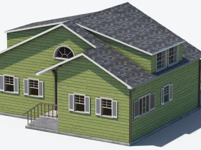 Residential House 5 Low-poly 3D model