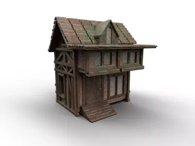 Medivial House Low-poly 3D model