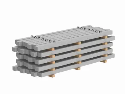 Stacked Concrete Slabs 3D model
