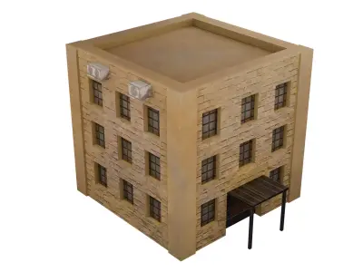 Desert Building 1 Low-poly 3D model