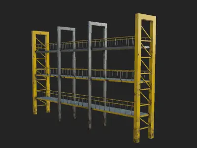 Container Stacking Racks Low-poly 3D model