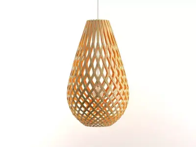 Koura pendant lamp made of wood 3D model
