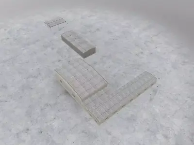 EDDF Fire Station Low-poly 3D model