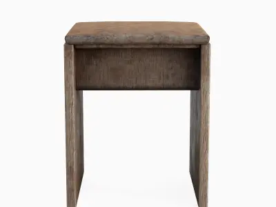 Wooden Stool A 04 Low-poly 3D model
