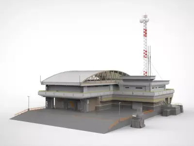 sci-fi architecture 2 3D model