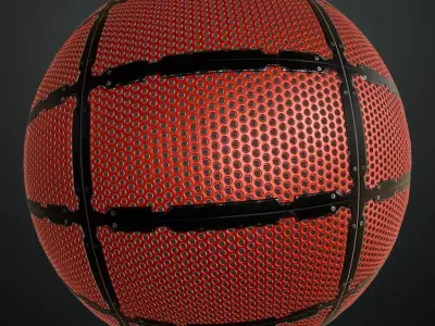 Dark Scratched Perforated Metal PBR SEAMLESS Texture