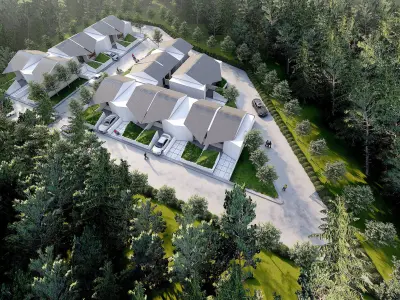 Master Plan Housing 16 Units SketchUp 3D SketchUp Only 3D model