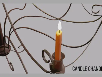 Chandelier PBR for 3d compositions 3D model