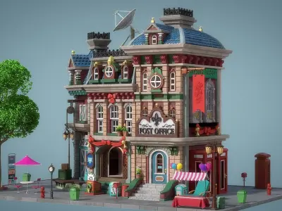 Cartoon House 23 3D model