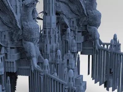 Dragon wizard temples 2  3D model