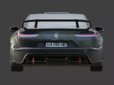 Cyber-Tuned Luxury Sedan 3D Model Low-poly 3D model