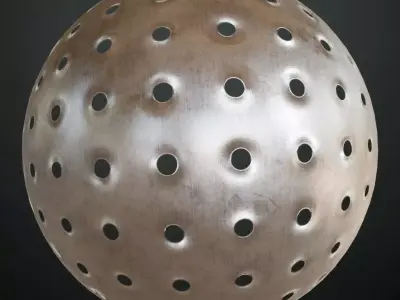 Silver Metal Grill Transparent PBR Seamless Texture