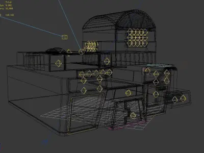 Mechanical building - base repair shop 3D model
