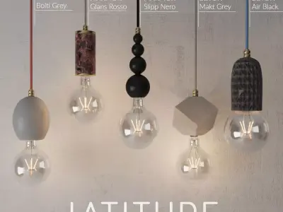 Latitude lights Low-poly 3D model