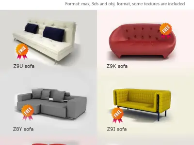 Furniture Model pack 1 Free 3D model