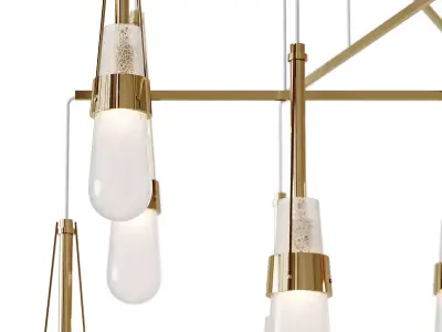 Light Blown Glass Mobile Pendant 3D model