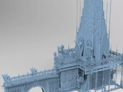 Drake Fire arena tower Reptilian Tower 3D model