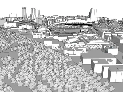 Berlin City Low-poly 3D model