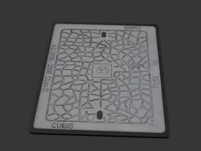 Telstra Manhole Cover 3D model