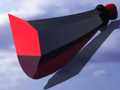 Crimson Edge  Futuristic Sci-Fi Sword  3D print model