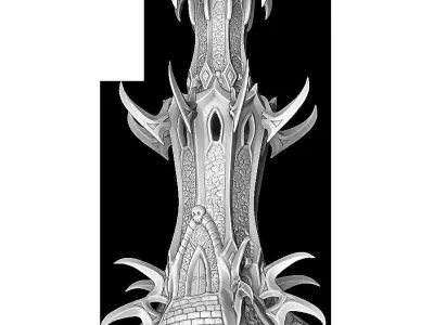 Heresylab - Dark Elven Tower 3D print model
