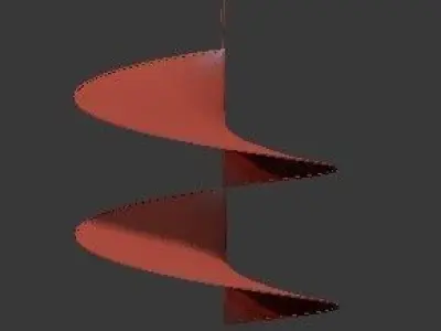 Untitled lamp with curved shape 3D model