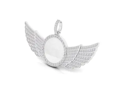Circle round dog tag hip-hop pendant 3D print model get