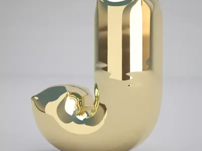 J Balloon Gold 3D model