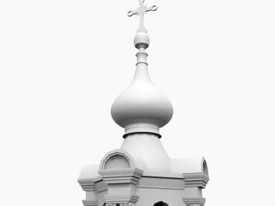Smolny Tower Low-poly 3D model