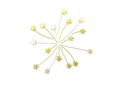 Fireworks Star Style Icon V1 006 Low-poly 3D model