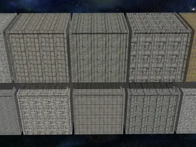 20 Seamless Sci-fi Panels - Rugged 2 Texture