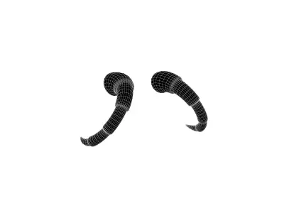 Demon Horn v3 004 Low-poly 3D model