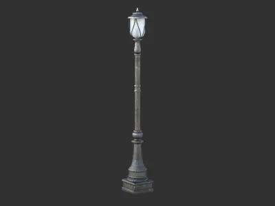 Street Lamp Low-poly 3D model