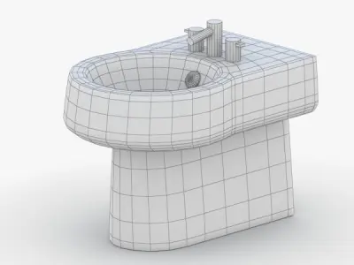 1558 - Toilet Low-poly 3D model