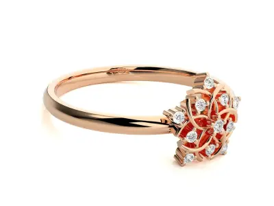 Women ring 3D print model 139